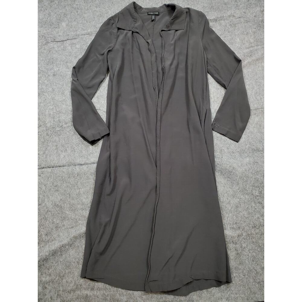 Eileen Fisher Kimono Womens XXS Open Front Lightweight Lagenlook Beachy Duster